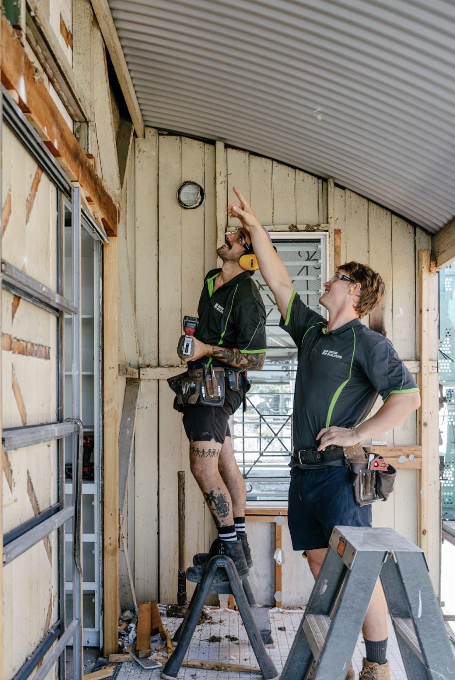 Bruin Builders carpenters working on a project